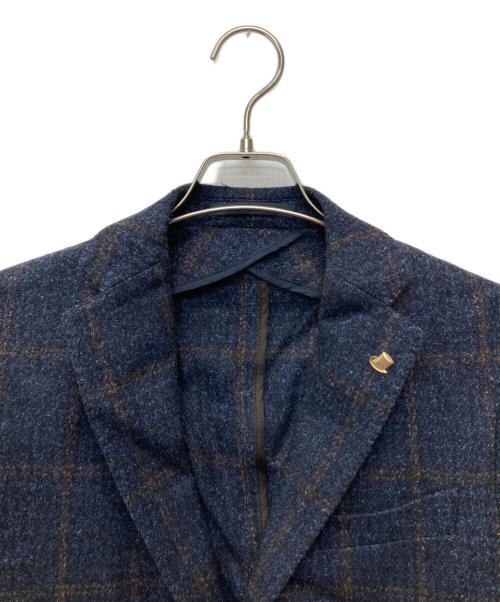 TAGLIATORE（タリアトーレ）TAGLIATORE (タリアトーレ) 2Bチェックテーラードジャケット ネイビー サイズ:46/Rの古着・服飾アイテム