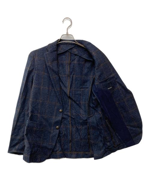 TAGLIATORE（タリアトーレ）TAGLIATORE (タリアトーレ) 2Bチェックテーラードジャケット ネイビー サイズ:46/Rの古着・服飾アイテム