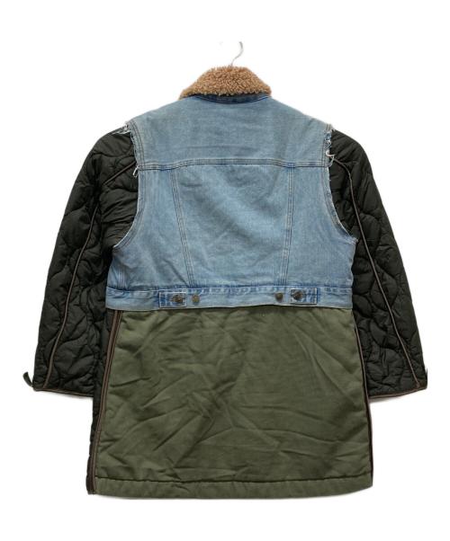 DIESEL（ディーゼル）DIESEL (ディーゼル) ドッキングロングデニムジャケット インディゴ×カーキ サイズ:sの古着・服飾アイテム