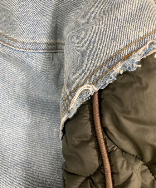 DIESEL（ディーゼル）DIESEL (ディーゼル) ドッキングロングデニムジャケット インディゴ×カーキ サイズ:sの古着・服飾アイテム