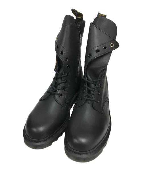 Dr.Martens（ドクターマーチン）Dr.Martens (ドクターマーチン) YOHJI YAMAMOTO (ヨウジヤマモト) YY ZIGGY 10ホール捻じれレースアップブーツ ブラック サイズ:SIZE11 US Mの古着・服飾アイテム