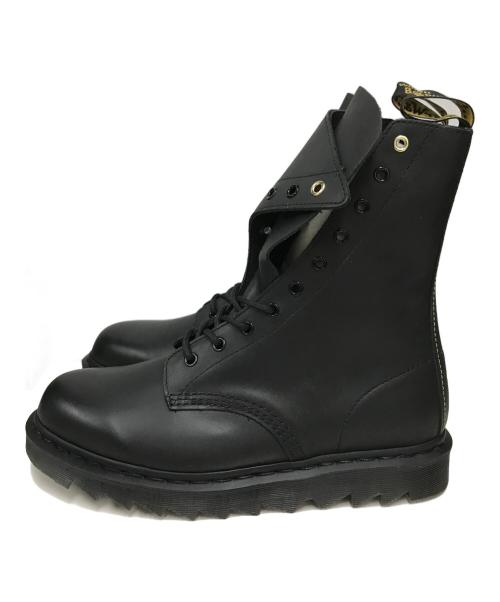Dr.Martens（ドクターマーチン）Dr.Martens (ドクターマーチン) YOHJI YAMAMOTO (ヨウジヤマモト) YY ZIGGY 10ホール捻じれレースアップブーツ ブラック サイズ:SIZE11 US Mの古着・服飾アイテム