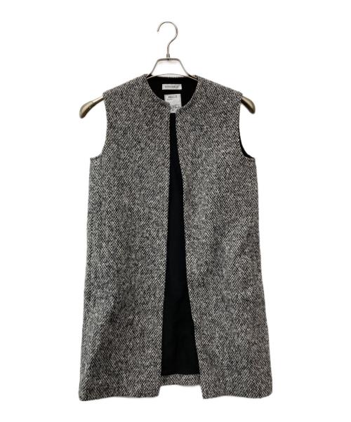 MADISON BLUE（マディソンブルー）MADISON BLUE (マディソンブルー) ツイードロングジレ グレー サイズ:01の古着・服飾アイテム