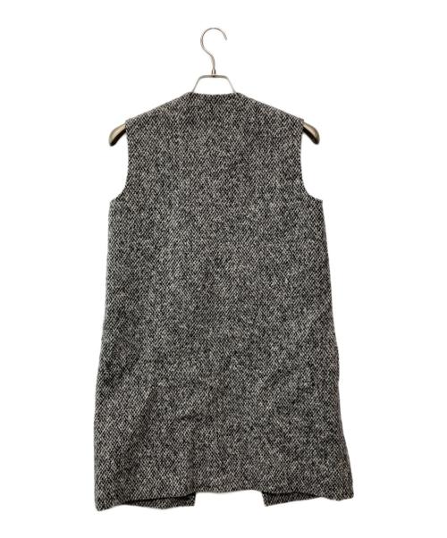 MADISON BLUE（マディソンブルー）MADISON BLUE (マディソンブルー) ツイードロングジレ グレー サイズ:01の古着・服飾アイテム