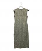 THE SHINZONEザ シンゾーン）の古着「ジャカード スリーブレス ドレス」｜カーキ