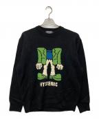 Hysteric Glamourヒステリックグラマー）の古着「NAKED FACE編込 セーター」｜ブラック