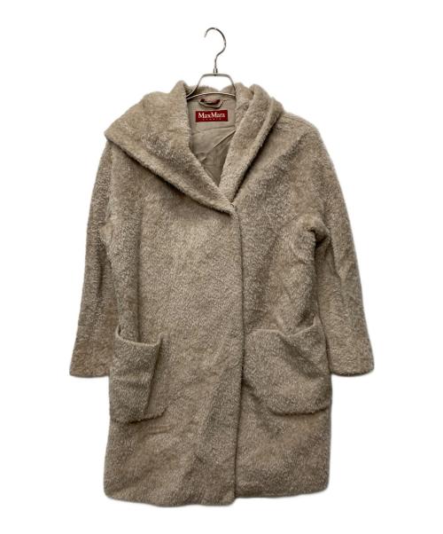 Max Mara Studio（マックスマーラ ストゥディオ）MAX MARA STUDIO (マックスマーラ ストゥディオ) アルパカフーテッドコート/	608619730 ベージュ サイズ:40の古着・服飾アイテム