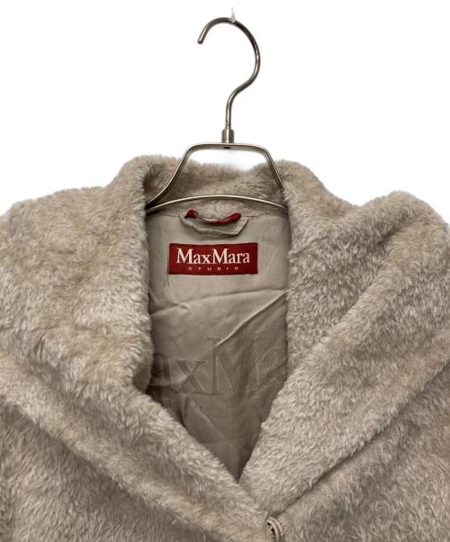 Max Mara Studio（マックスマーラ ストゥディオ）MAX MARA STUDIO (マックスマーラ ストゥディオ) アルパカフーテッドコート/	608619730 ベージュ サイズ:40の古着・服飾アイテム