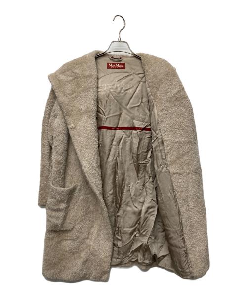 Max Mara Studio（マックスマーラ ストゥディオ）MAX MARA STUDIO (マックスマーラ ストゥディオ) アルパカフーテッドコート/	608619730 ベージュ サイズ:40の古着・服飾アイテム