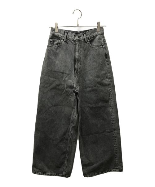 YLEVE（イレーヴ）YLEVE (イレーヴ) ハイウエストワイドデニムパンツ グレーの古着・服飾アイテム