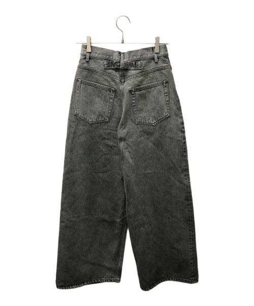 YLEVE（イレーヴ）YLEVE (イレーヴ) ハイウエストワイドデニムパンツ グレーの古着・服飾アイテム