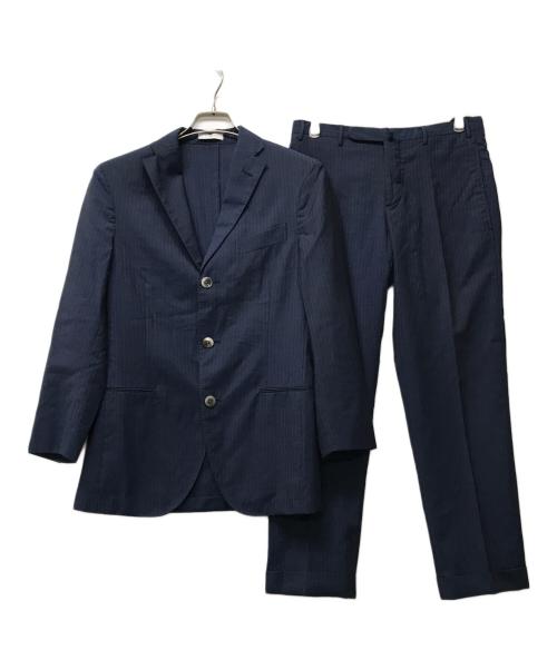 BOGLIOLI（ボリオリ）BOGLIOLI (ボリオリ) 3Bストライプセットアップスーツ ネイビー サイズ:44の古着・服飾アイテム