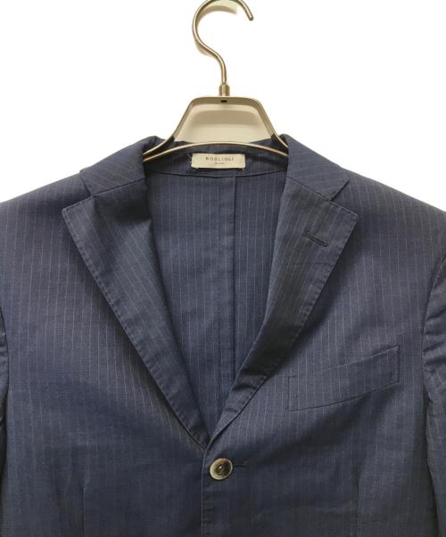 BOGLIOLI（ボリオリ）BOGLIOLI (ボリオリ) 3Bストライプセットアップスーツ ネイビー サイズ:44の古着・服飾アイテム