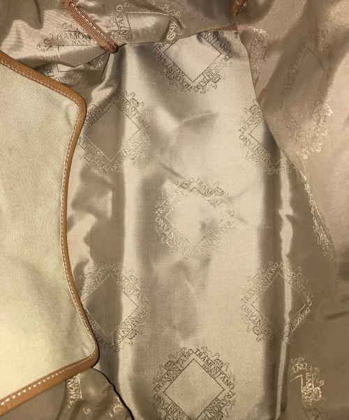 tramontano（トラモンターノ）tramontano (トラモンターノ) 2WAYトートバッグ ベージュ×ブラウンの古着・服飾アイテム