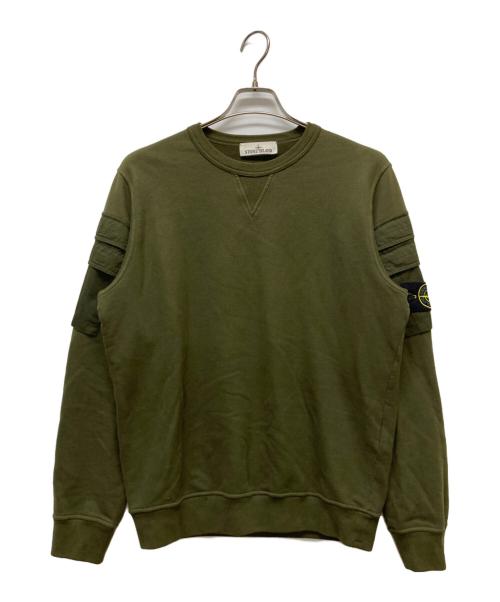 STONE ISLAND（ストーンアイランド）STONE ISLAND (ストーンアイランド) CREW NECK SWEAT オリーブ サイズ:Sの古着・服飾アイテム