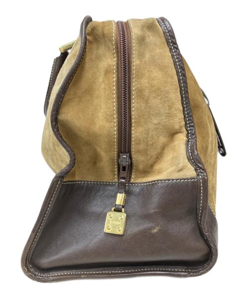 LOEWE（ロエベ）LOEWE (ロエベ) アナグラムスウェードハンドバッグ ブラウンの古着・服飾アイテム