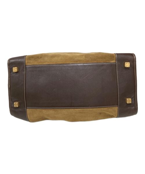 LOEWE（ロエベ）LOEWE (ロエベ) アナグラムスウェードハンドバッグ ブラウンの古着・服飾アイテム