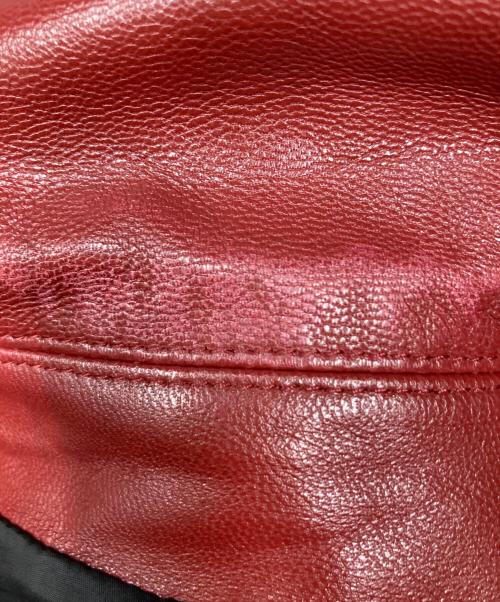 stein（シュタイン）stein (シュタイン) LEATHER ZIP JACKET レッド サイズ:Ｍの古着・服飾アイテム
