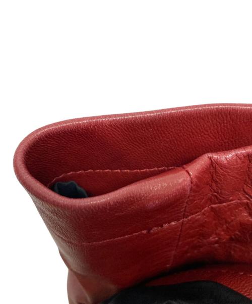 stein（シュタイン）stein (シュタイン) LEATHER ZIP JACKET レッド サイズ:Ｍの古着・服飾アイテム