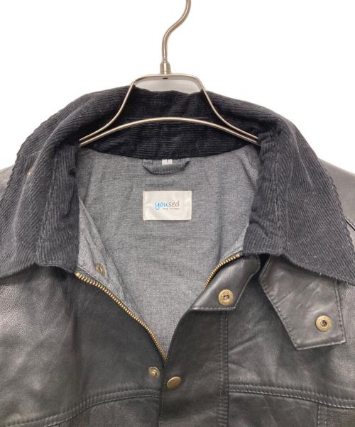 yoused（ユーズド）yoused (ユーズド) レザージャケット ブラック サイズ:Sの古着・服飾アイテム