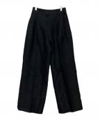 GIA STUDIOUSジア ストゥディオス）の古着「シルク混ウールパンツ」｜ブラック