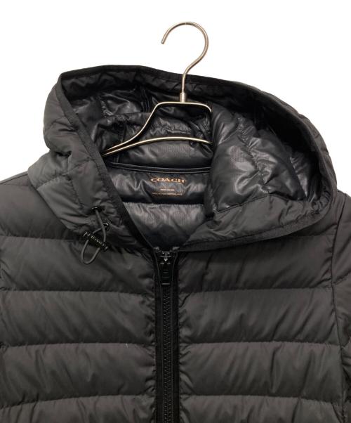 COACH（コーチ）COACH (コーチ) ロング ダウン コート ウィズ フード ブラック サイズ:Smallの古着・服飾アイテム