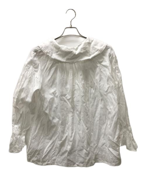 nest Robe（ネストローブ）nest Robe (ネストローブ) 小谷 実由 コラボブラウス ホワイト サイズ:FREEの古着・服飾アイテム