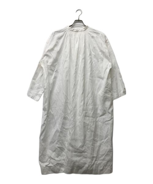 nest Robe（ネストローブ）nest Robe (ネストローブ) WIFE＆HUSBAND リネンチャーチドレス ホワイト サイズ:FREEの古着・服飾アイテム