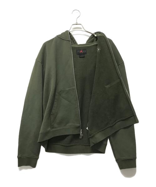 JORDAN（ジョーダン）JORDAN (ジョーダン) Travis Scott (トラヴィススコット) TS フルジップ L/S フーディ グリーン サイズ:SIZE Mの古着・服飾アイテム