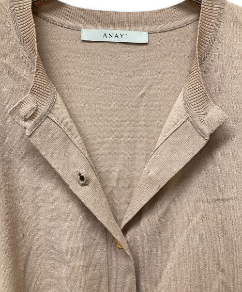 ANAYI（アナイ）ANAYI (アナイ) レーヨンナイロンスリットスリーブカーディガン ピンク サイズ:38の古着・服飾アイテム