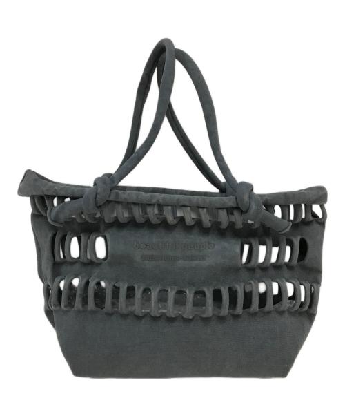 beautiful people（ビューティフルピープル）beautiful people (ビューティフルピープル) ショッピングバスケットバッグ グレーの古着・服飾アイテム