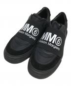 MM6 Maison Margielaエムエムシックスメゾンマルジェラ）の古着「ロゴスリッポン」｜ブラック