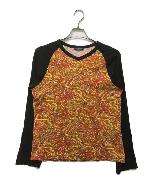 COMME des GARCONS HOMME PLUS（コムデギャルソンオムプリュス）COMME des GARCONS HOMME PLUS (コムデギャルソンオムプリュス) アーカイブ総柄長袖カットソー オレンジ×ブラック サイズ:SIZE 不明の古着・服飾アイテム