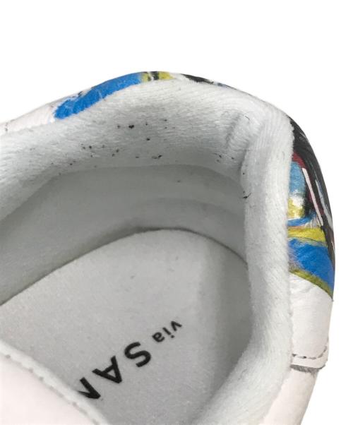 Sangacio（サンガッチョ）SANGACIO (サンガッチョ) BASQUIAT (バスキア) にゅ～ずバスキアスニーカー ホワイト サイズ:SIZE 27.5cmの古着・服飾アイテム