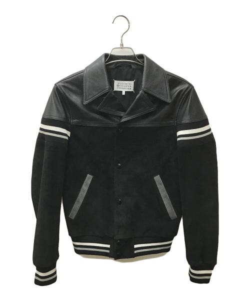Maison Margiela（メゾンマルジェラ）Maison Margiela (メゾンマルジェラ) パネル スタジアムジャケット ブラック サイズ:46の古着・服飾アイテム