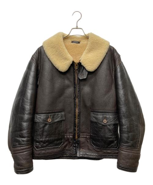 Willis&Geiger（ウィルスガイガー）Willis&Geiger (ウィルスガイガー) M445フライトムートンジャケット ブラウン サイズ:40の古着・服飾アイテム