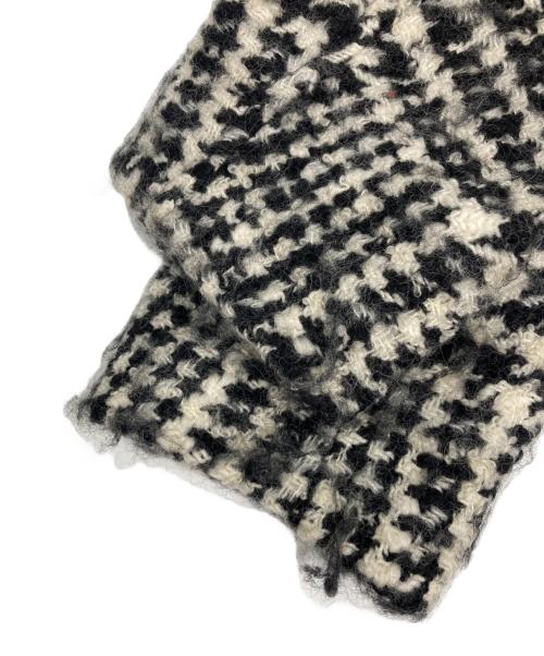 CLANE（クラネ）CLANE (クラネ) SHORT SHAGGY COCOON OVER COAT ホワイト×ブラック サイズ:１の古着・服飾アイテム