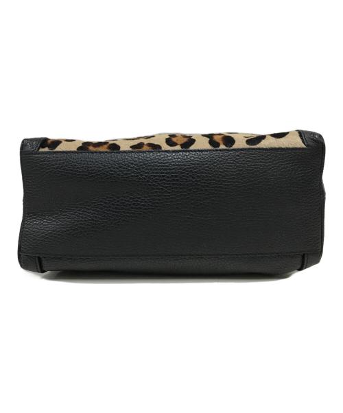 ripani（リパーニ）ripani (リパーニ) ハラコ切替レザーショルダーバッグ ブラック×ベージュの古着・服飾アイテム