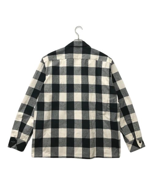 BONCOURA（ボンクラ）BONCOURA (ボンクラ) チェックワークシャツ ホワイト×ブラック サイズ:SIZE 40の古着・服飾アイテム