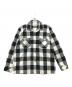 BONCOURA（ボンクラ）の古着「チェックワークシャツ」｜ホワイト×ブラック