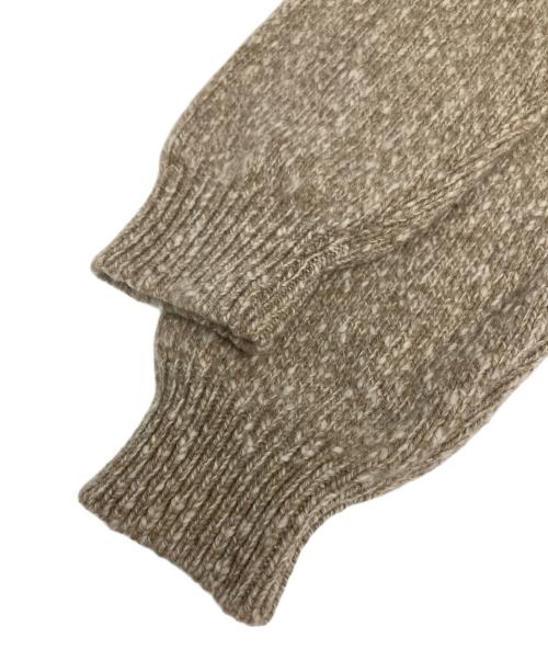 Begg & Co（ベグアンドコー）Begg & Co (ベグアンドコー) クルーネックウールニット ベージュ サイズ:ＸＬの古着・服飾アイテム