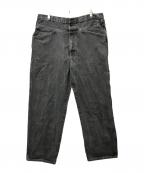 MARITHE+FRANCOIS GIRBAUDマリテフランソワジルボー）の古着「ワイドバギーデニムパンツ」｜ブラック