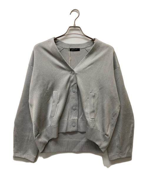 STUNNING LURE（スタニングルアー）STUNNING LURE (スタニングルアー) メタルヤーンニットブルゾン シルバー サイズ:Mの古着・服飾アイテム