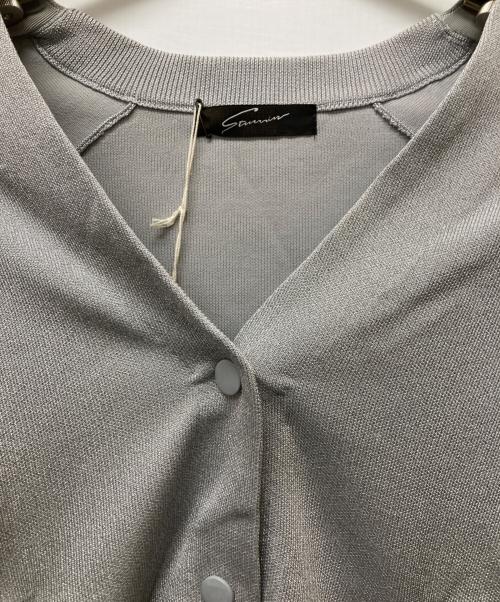 STUNNING LURE（スタニングルアー）STUNNING LURE (スタニングルアー) メタルヤーンニットブルゾン シルバー サイズ:Mの古着・服飾アイテム