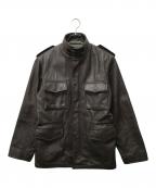 LOST WORLDSロストワールド）の古着「M-65タイプレザージャケット」｜ブラウン