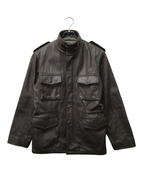 LOST WORLDS（ロストワールド）LOST WORLDS (ロストワールド) M-65タイプレザージャケット ブラウン サイズ:SIZE 40の古着・服飾アイテム