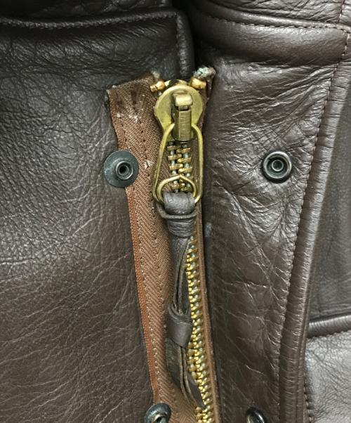 LOST WORLDS（ロストワールド）LOST WORLDS (ロストワールド) M-65タイプレザージャケット ブラウン サイズ:SIZE 40の古着・服飾アイテム