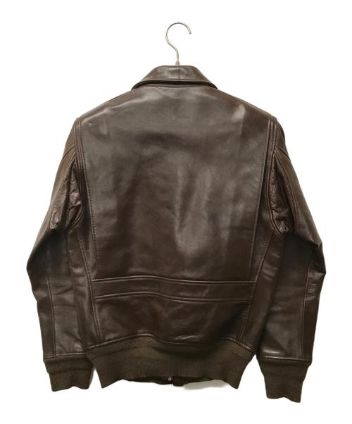 The Stevenson Overall Co.（スティーブンソン オーバーオールズ）The Stevenson Overall Co. (スティーブンソン オーバーオールズ) A-2タイプホースハイドフライトジャケット ブラウン サイズ:SIZE 36の古着・服飾アイテム