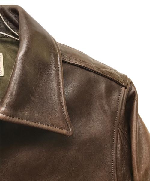 The Stevenson Overall Co.（スティーブンソン オーバーオールズ）The Stevenson Overall Co. (スティーブンソン オーバーオールズ) A-2タイプホースハイドフライトジャケット ブラウン サイズ:SIZE 36の古着・服飾アイテム