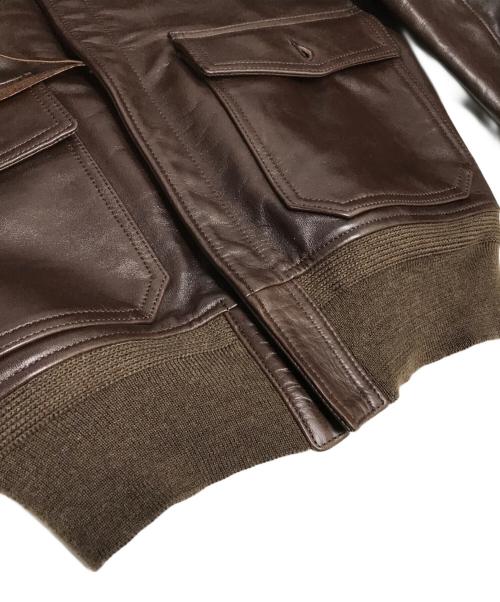 The Stevenson Overall Co.（スティーブンソン オーバーオールズ）The Stevenson Overall Co. (スティーブンソン オーバーオールズ) A-2タイプホースハイドフライトジャケット ブラウン サイズ:SIZE 36の古着・服飾アイテム